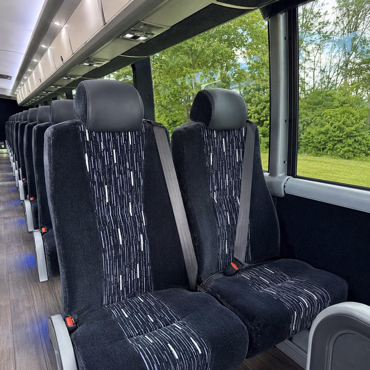 gaithersburg charter bus rental interior