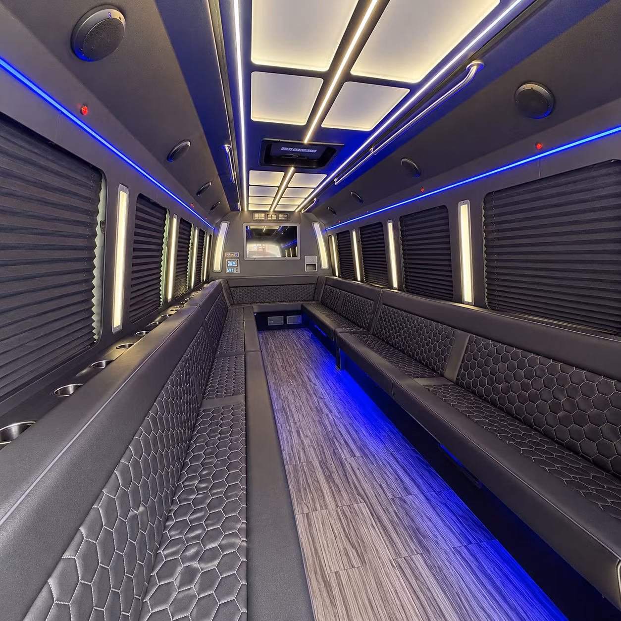 manassas 30 passenger party bus interior