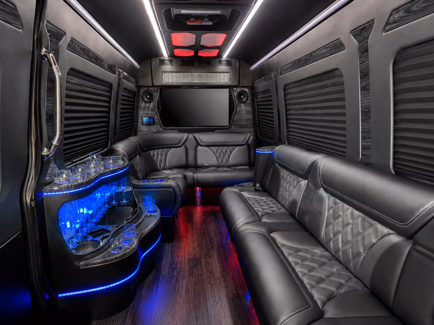 manassas 50 passenger party bus inside