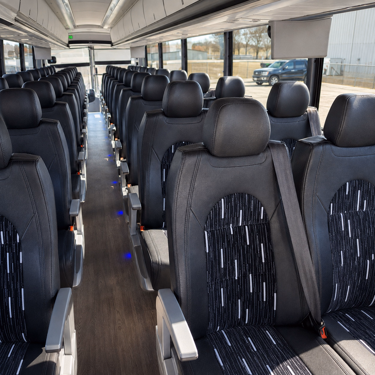 manassas airport transportation onboard seating