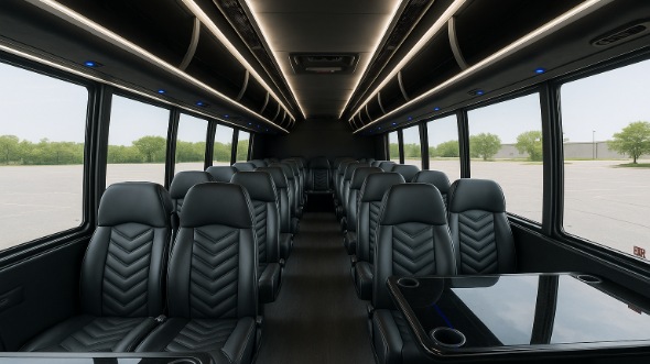 Interior of Charter Bus Company Dale City's 20 Passenger Mini bus in Dale City