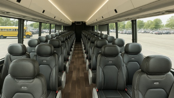 Interior of Charter Bus Company Silver Spring's 25 Passenger Mini bus in Silver Spring