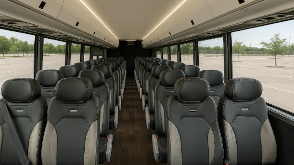 Interior of Charter Bus Company Dale City's 28 Passenger Mini bus in Dale City