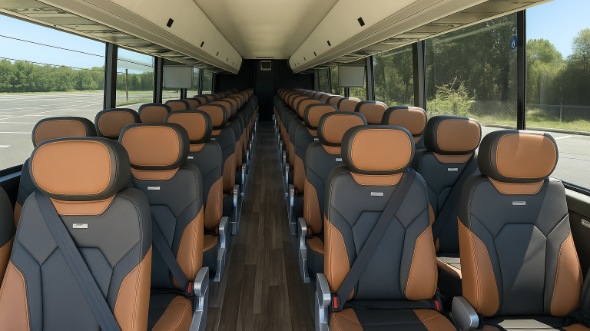 Interior of Charter Bus Company Rockville's 50 Passenger Charter Bus in Rockville