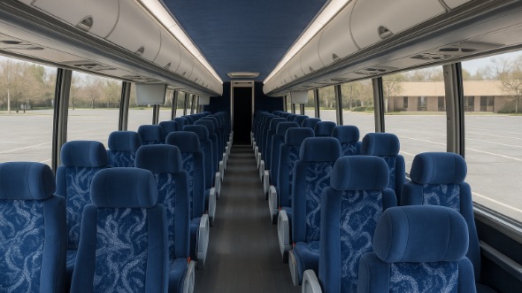 manassas 55 passenger charter bus inside