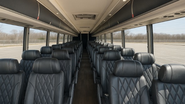 manassas 56 passenger charter bus inside