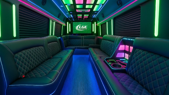 party bus rental interior